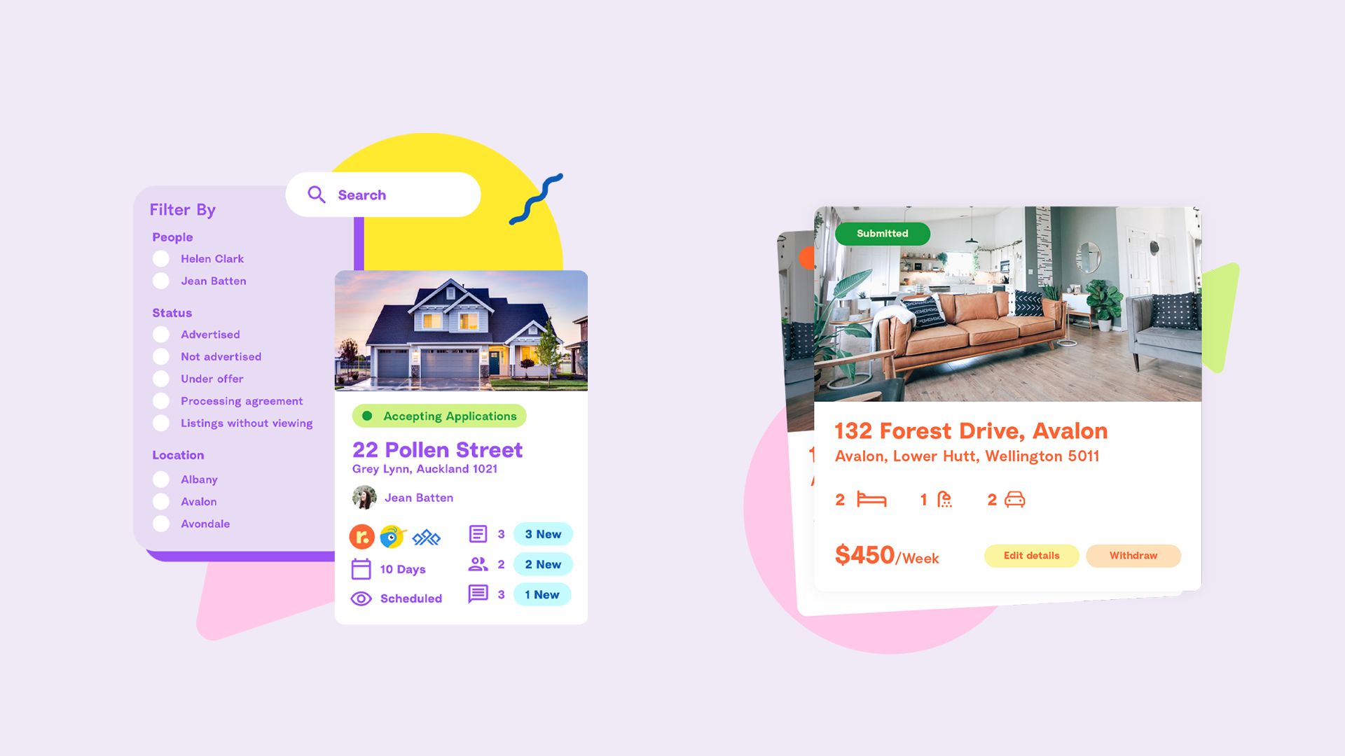 UI of Renti app