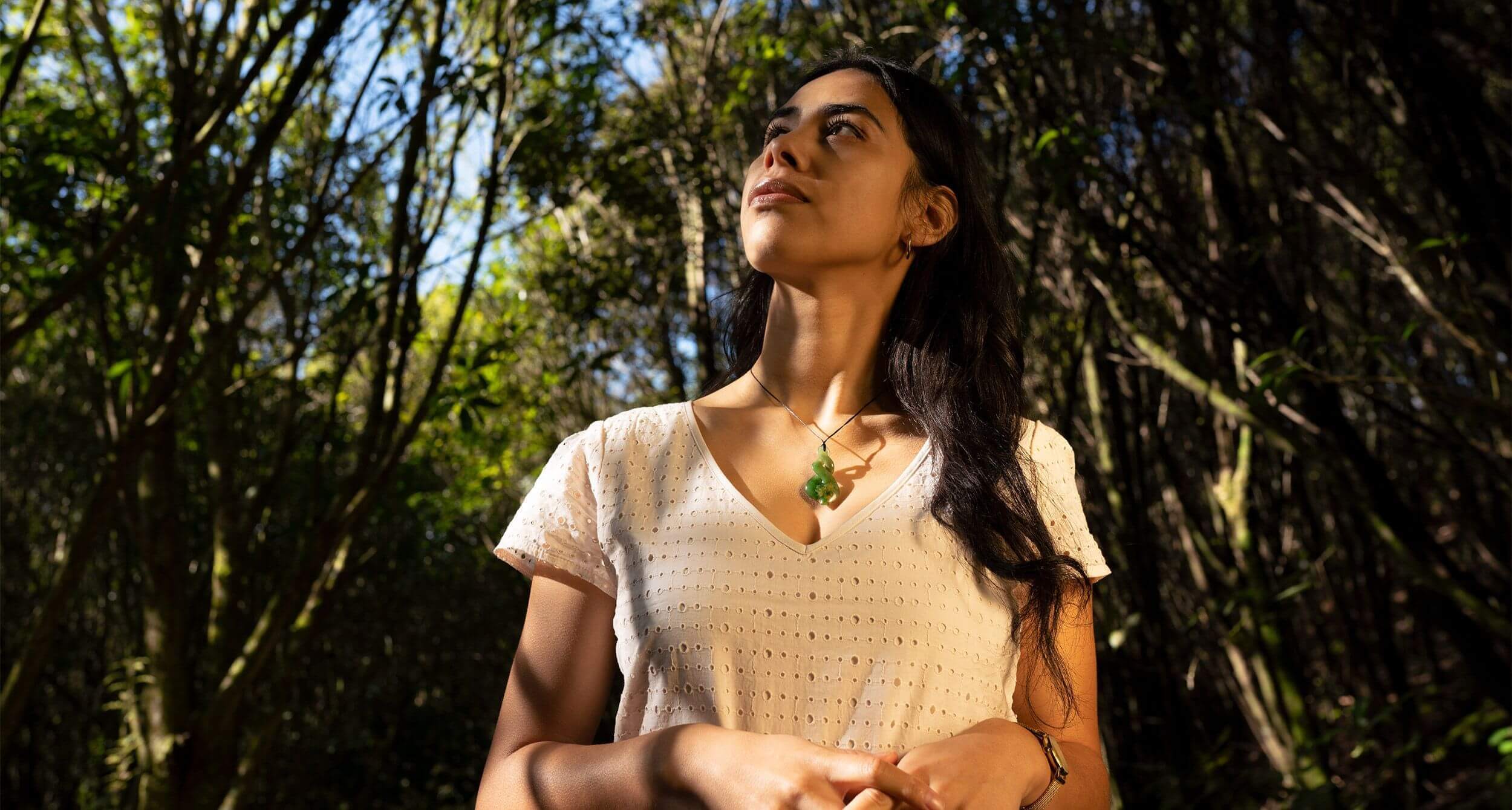 Image of woman wearing twist piece