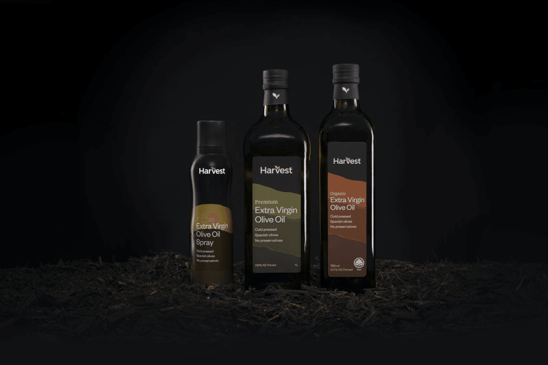 Bottle of Harvest olive oil