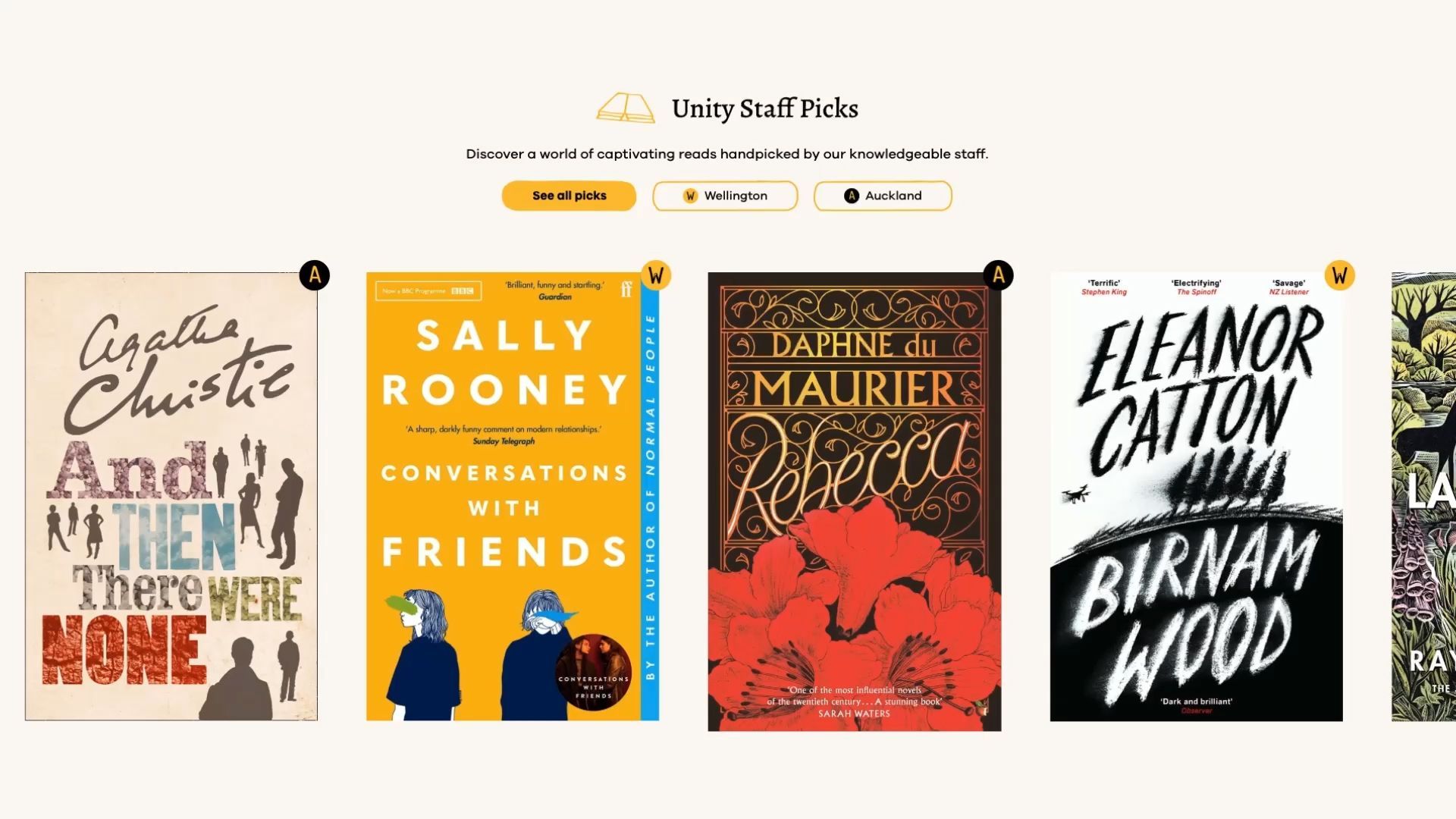 Unity Books Website