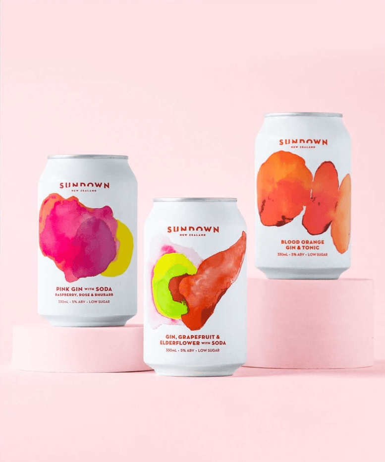 Group of three sundown cans