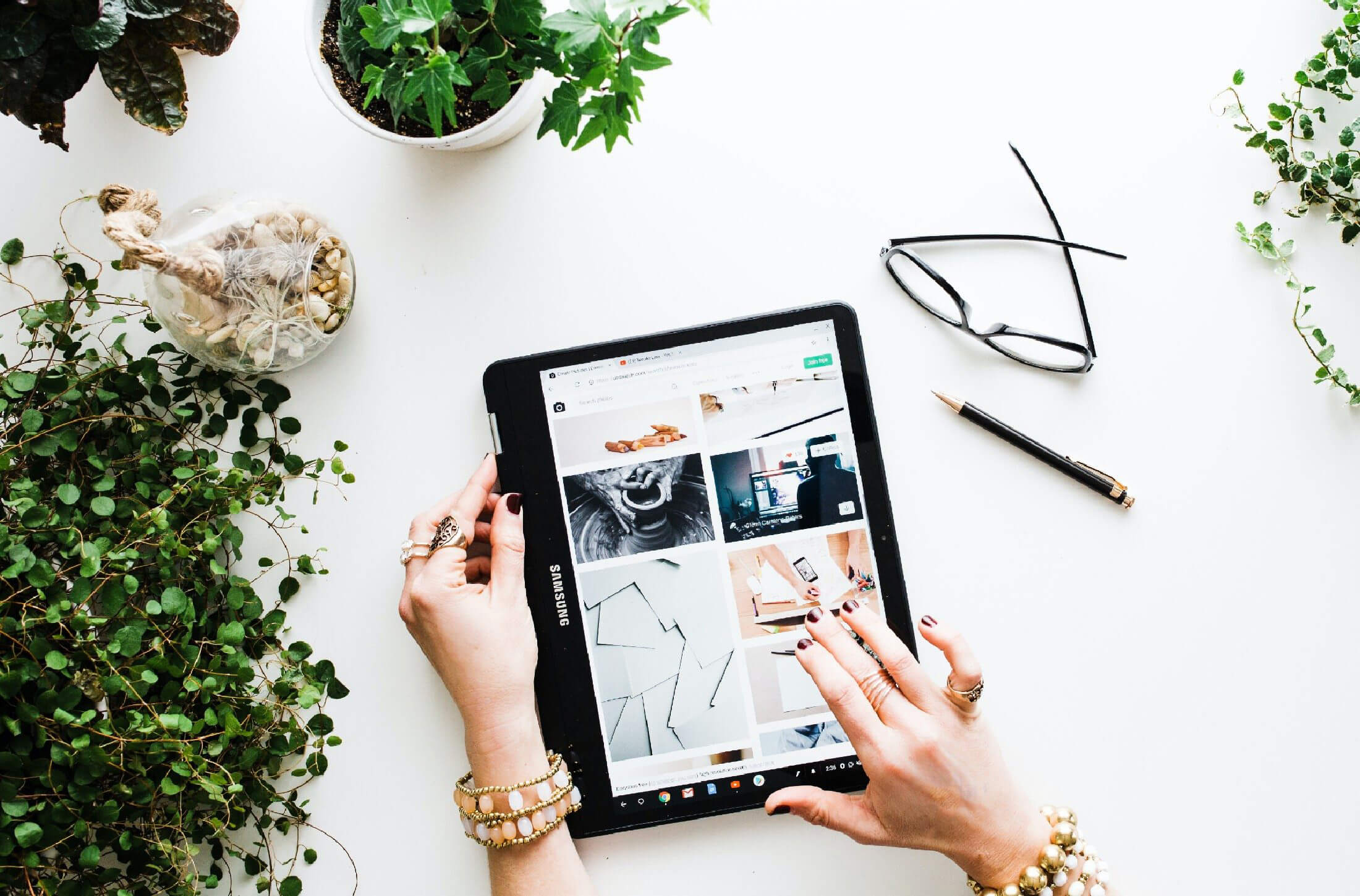 Using a tablet device