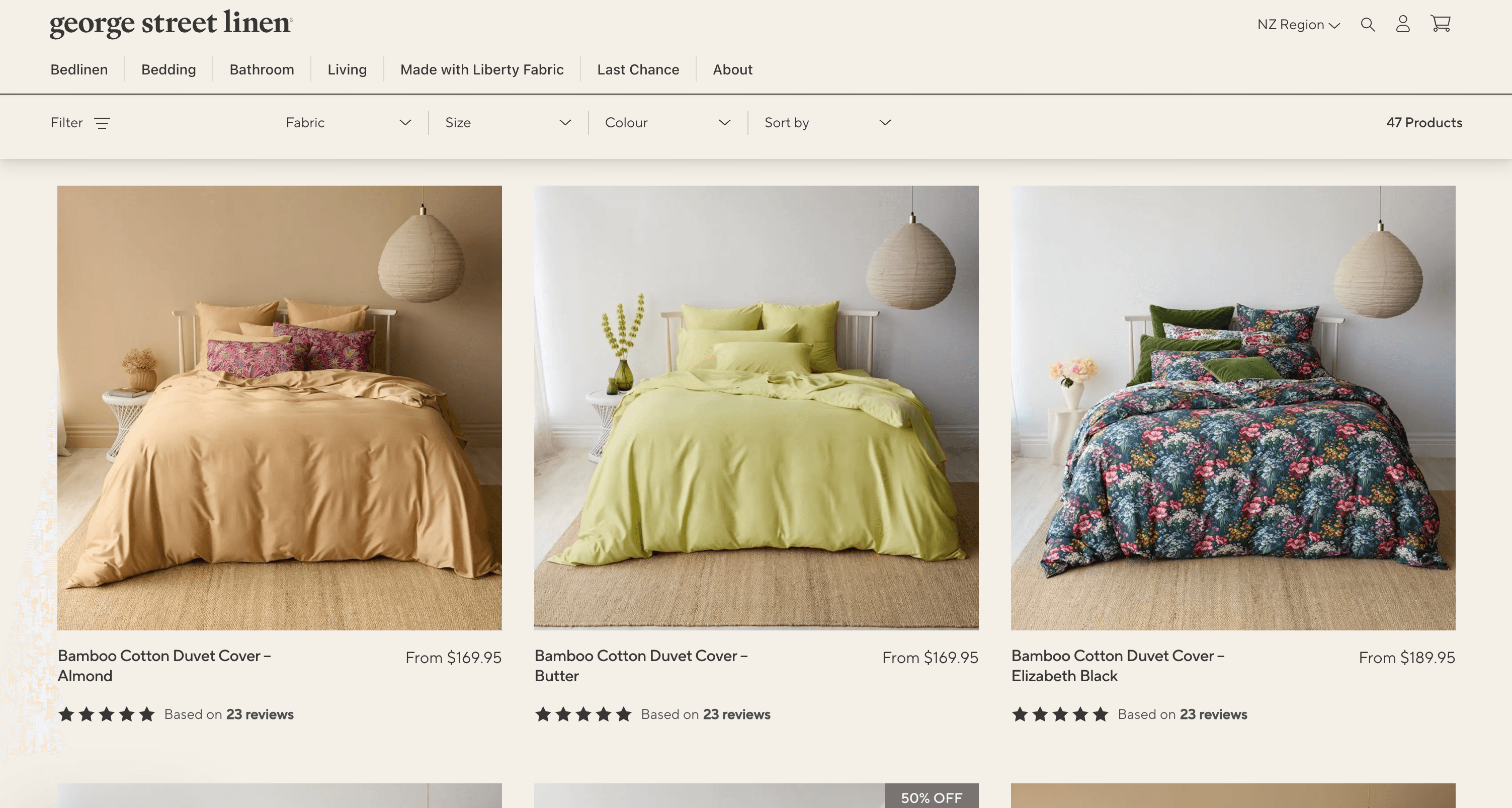 George Street Linen Website