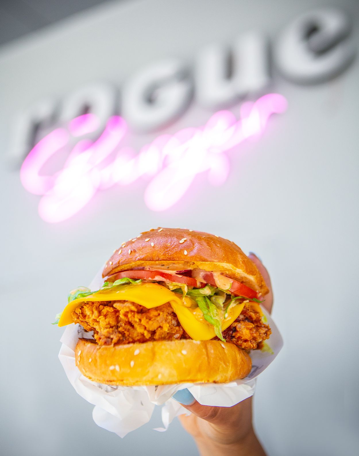 burger rogue sign