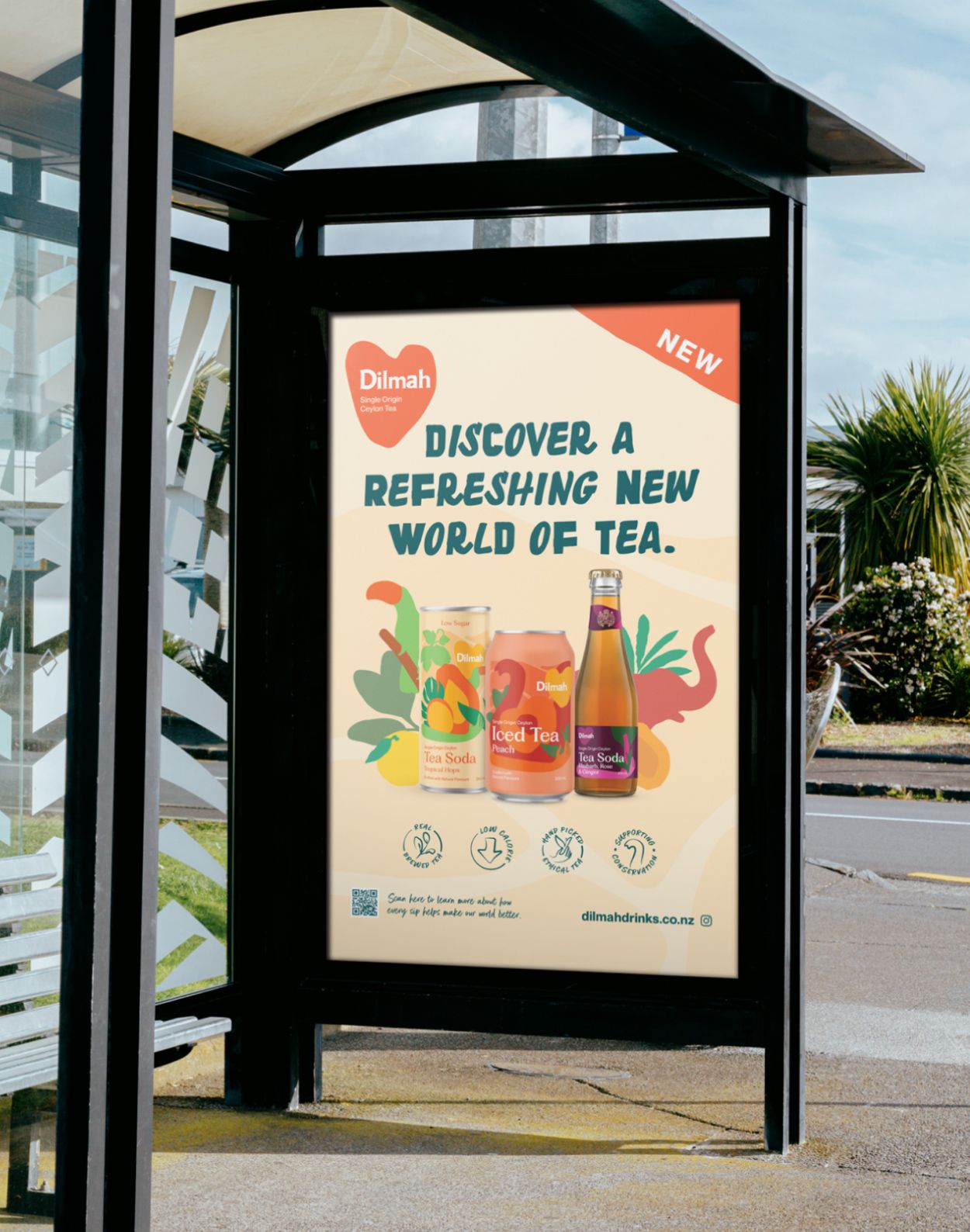 Bus shelter advertisement