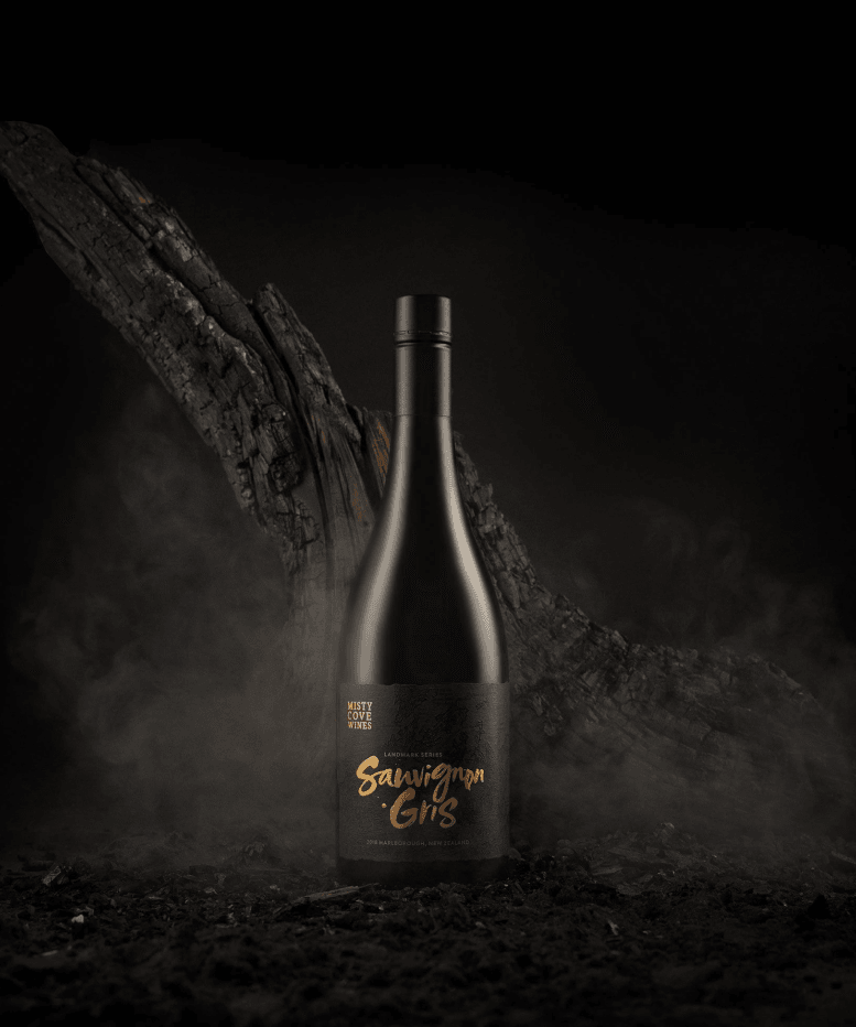 Misty wine bottle design